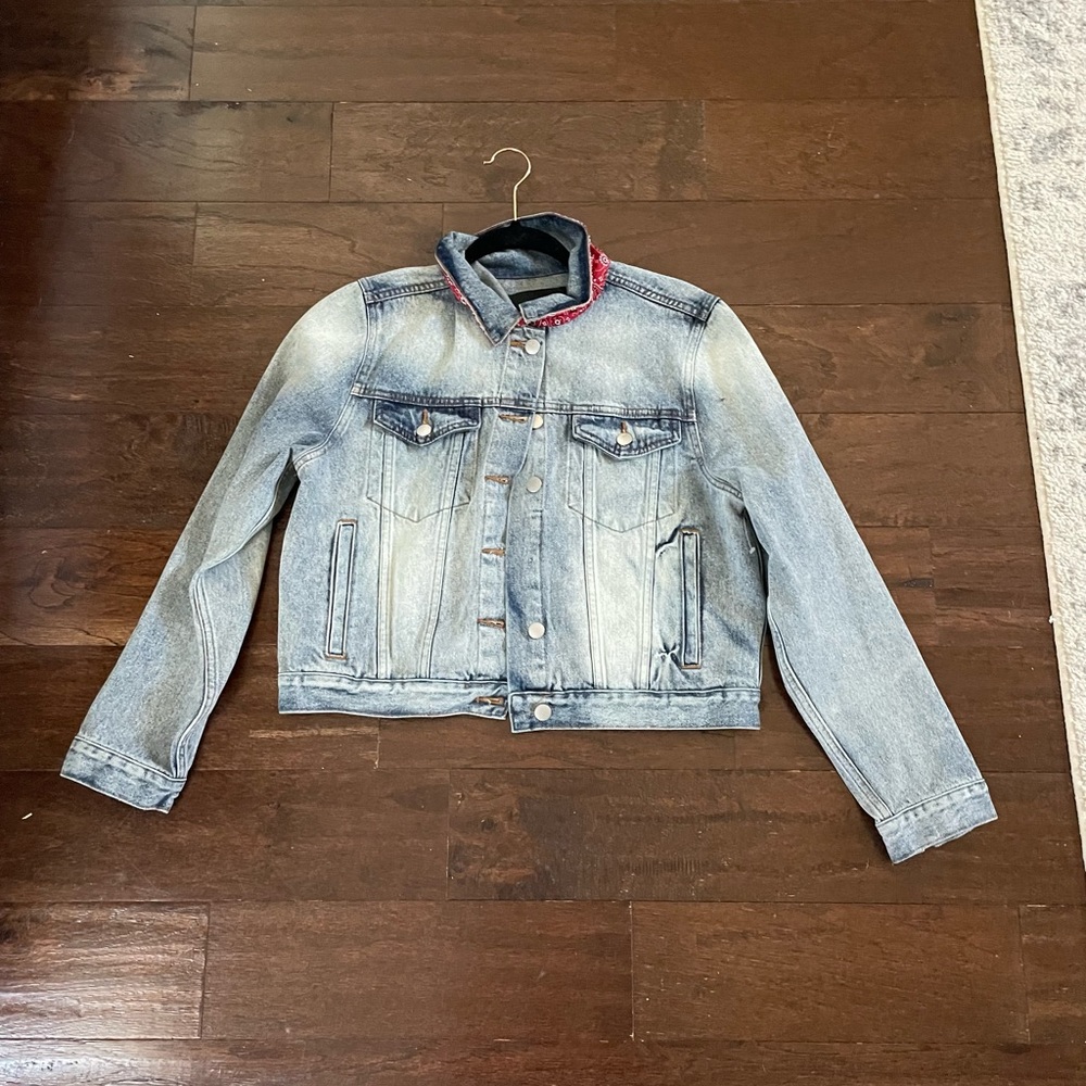 Free people Jean jacket and designed back